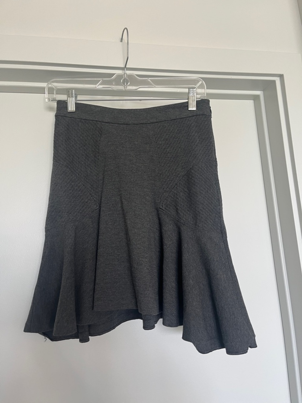 Diane Von Furstenberg Dark Gray Knit Flared Skirt